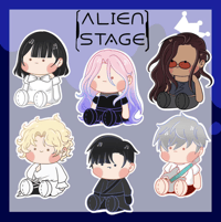 Alien Stage Holographic Stickers