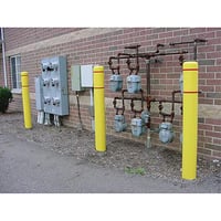 Image 2 of Polyethylene Bollard Covers, 6-5/8" Dia. x 72" L, Yellow Model: KH811
