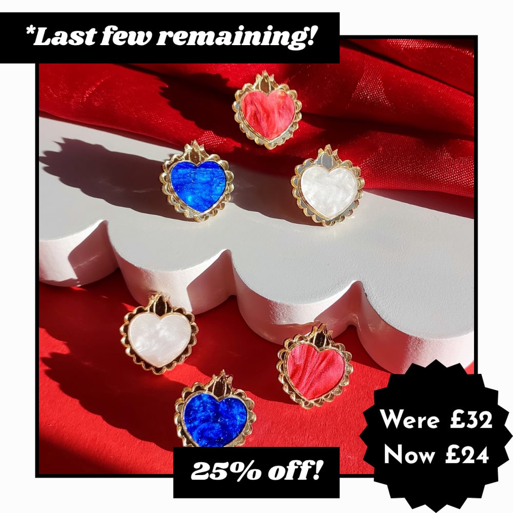 Image of Sacred Heart Stud Earrings