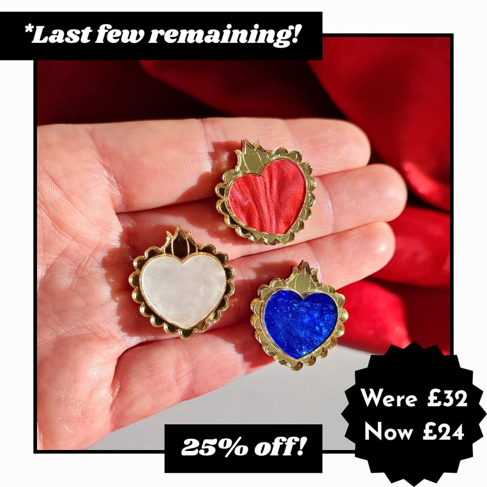 Image of Sacred Heart Stud Earrings