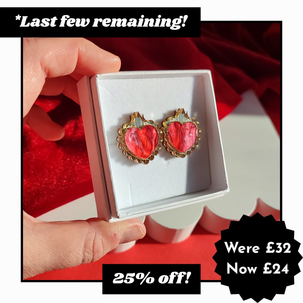 Image of Sacred Heart Stud Earrings