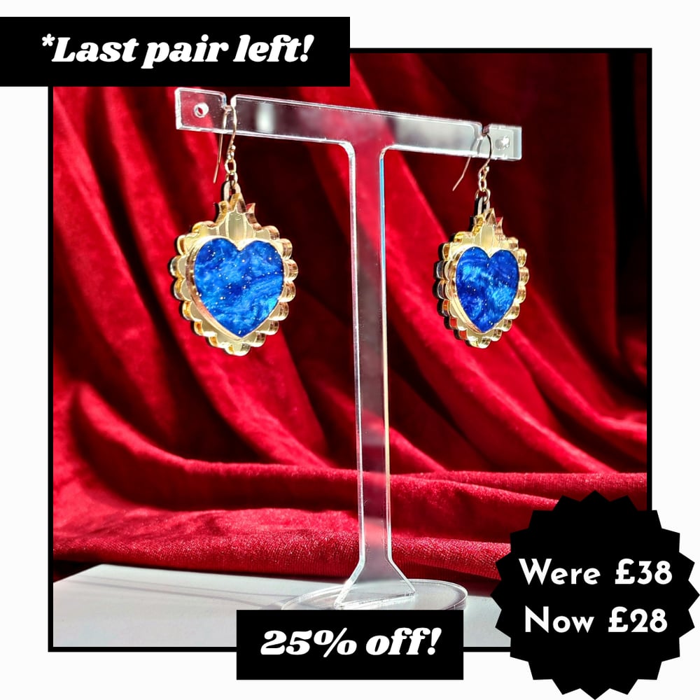 Image of Sacred Heart Stud Drop Earrings