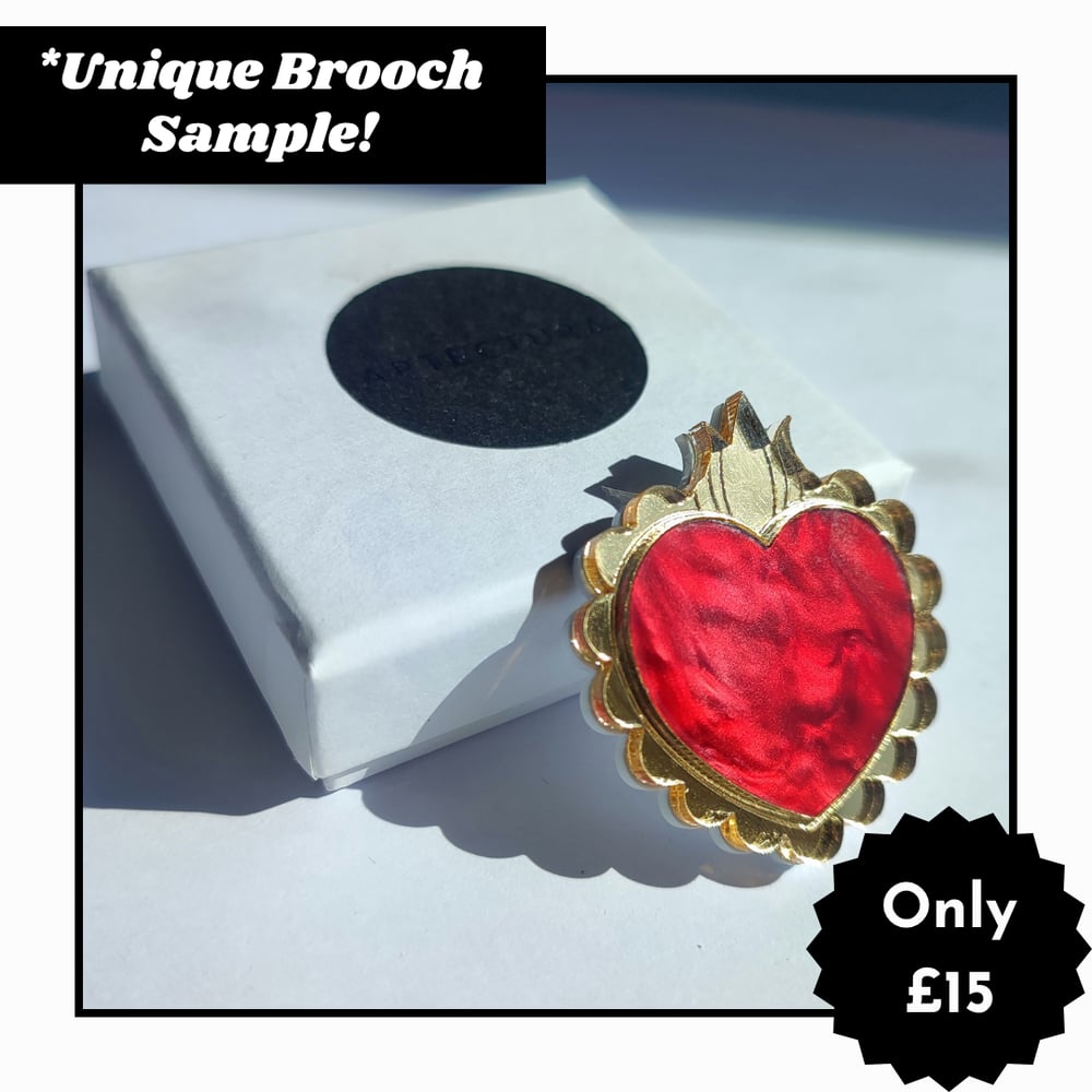 Image of Unique Sample - Sacred Heart Brooch
