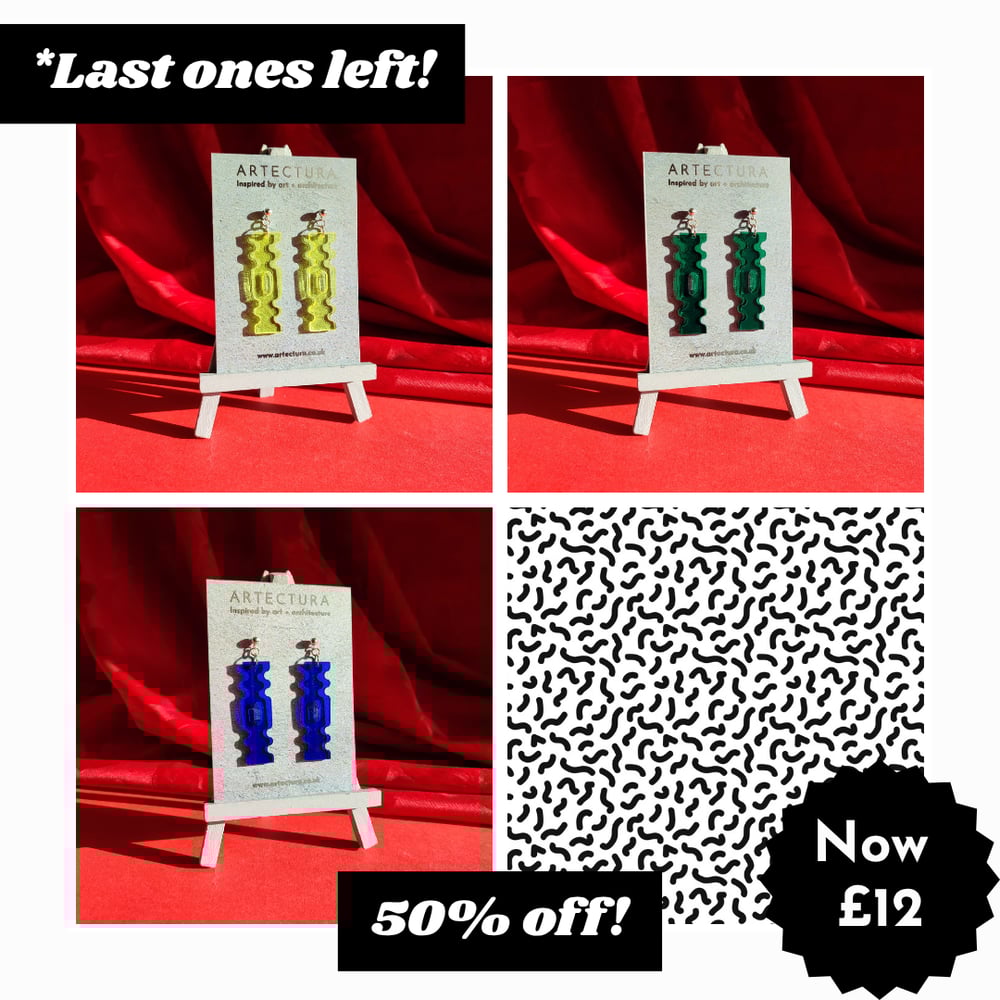 Image of Architectural Column Acrylic Earrings