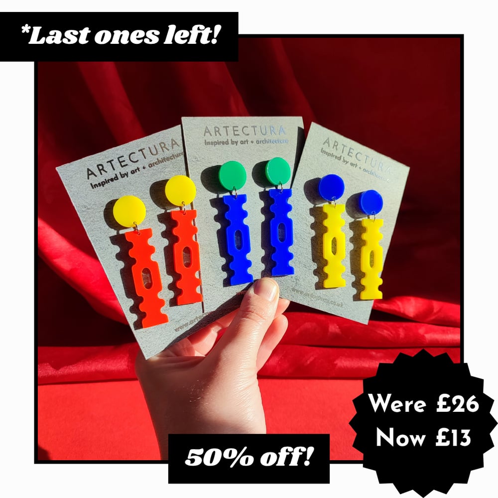Image of Colour-pop Column Acrylic Earrings