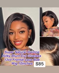 Super Natural Hairline Silky Blunt Cut Glueless