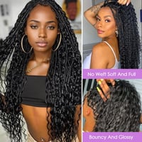 Image 3 of Deep Wave BOHO Hair For Braiding #1B Natural Black