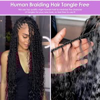 Image 4 of Deep Wave BOHO Hair For Braiding #1B Natural Black