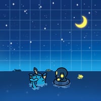 Evolutions Night Swim Art Print