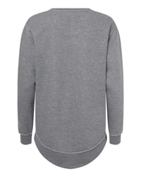 Image 2 of LAT Women's Weekend Fleece Crewneck Sweatshirt in Granite Heather or Natural Heather