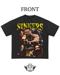Image 1 of Oversized Cropped 'Sinners' Shirt