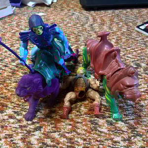 Image of Vintage Heman and Skeletor and Cat Mounts