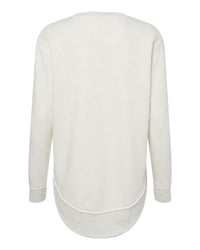Image 4 of LAT Women's Weekend Fleece Crewneck Sweatshirt in Granite Heather or Natural Heather