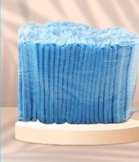 Image 1 of Disposable PP Non‑Woven Mob Cap / Hairnet — Blue — Bulk packk (100 / 200 / 500)”