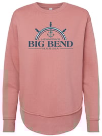 Image 1 of LAT Women's Weekend Fleece Crewneck Sweatshirt Color Logo in Mauvelous