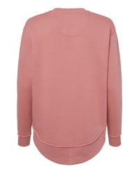 Image 2 of LAT Women's Weekend Fleece Crewneck Sweatshirt Color Logo in Mauvelous