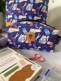 Image 1 of Commande réservée pour Sylvaine: Trousse pour petits projets ou accessoires: Chatons et pelotes