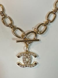 Image 3 of The “Richelle” Pearl CC Charm Necklace 