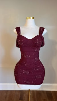 Image 2 of Ariana rhinestone mini dress
