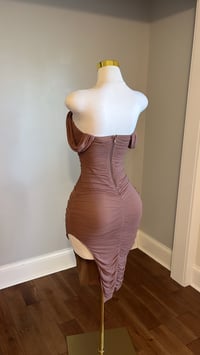 Image 5 of Renee ruched midi dress