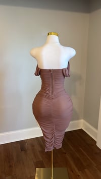 Image 6 of Renee ruched midi dress