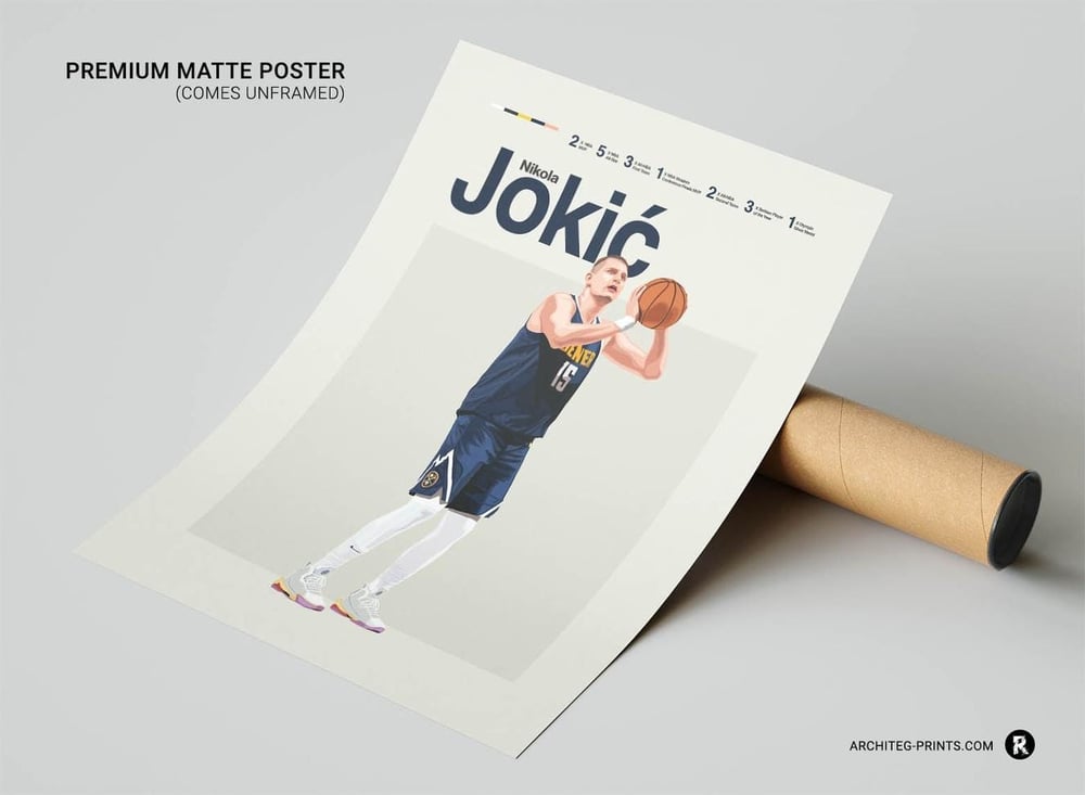Nikola Jokic - Basketball Poster Print