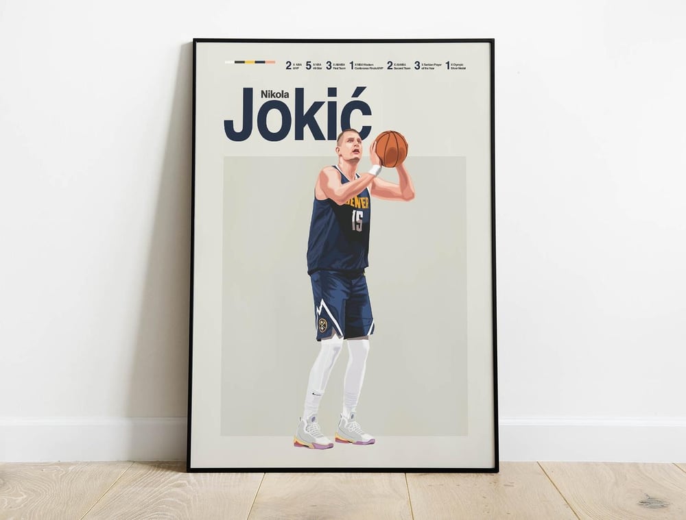Nikola Jokic - Basketball Poster Print
