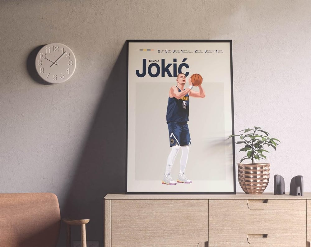 Nikola Jokic - Basketball Poster Print