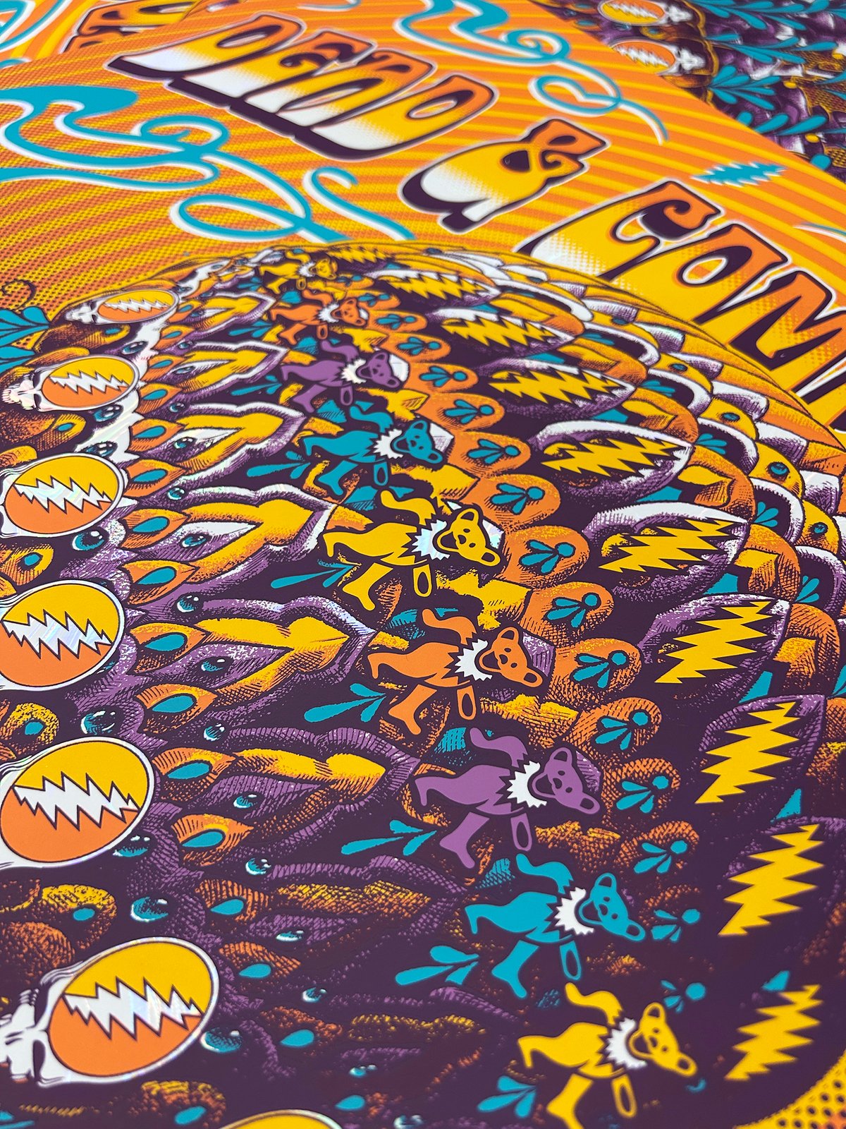 F4D Studios — Dead and Company Vegas 2024 Swirl Foil Poster