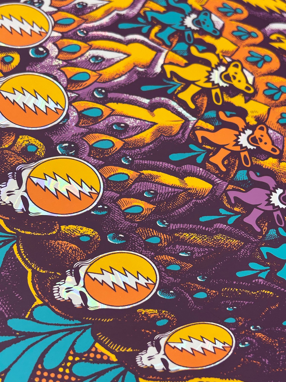 F4D Studios — Dead and Company Vegas 2024 Swirl Foil Poster