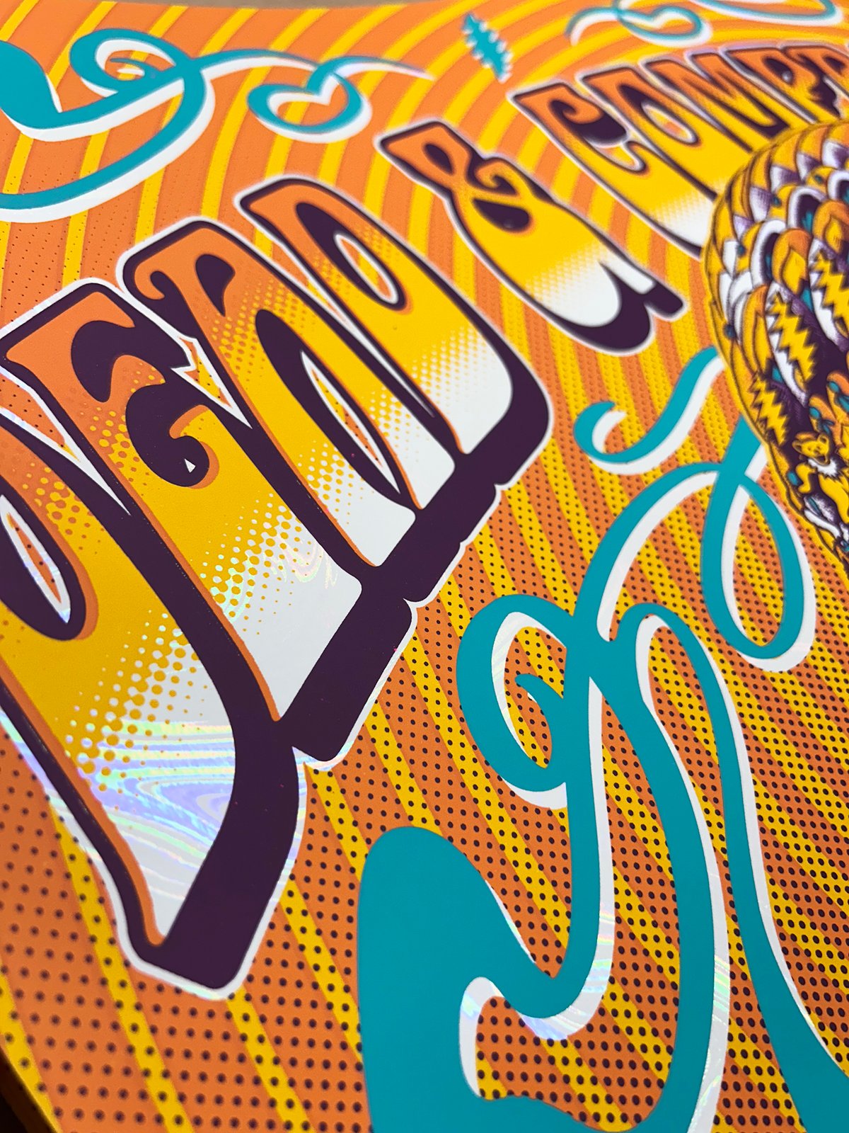 F4D Studios — Dead and Company Vegas 2024 Swirl Foil Poster