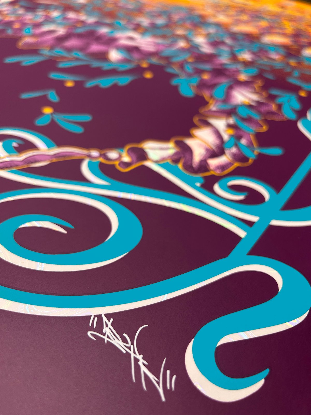 F4D Studios — Dead and Company Vegas 2024 Swirl Foil Poster