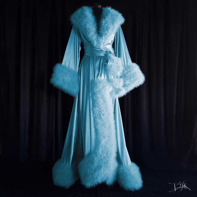 Crystal Blue "Dominique" Dressing Gown  Image 4