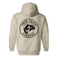 Image 2 of True Faith Fishing Hoodie - Sand - Black Logo