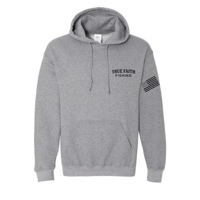 Image 1 of  True Faith Fishing Hoodie - Heather Grey - Black Logo