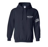 Image 1 of True Faith Fishing Hoodie - Navy - White Logo