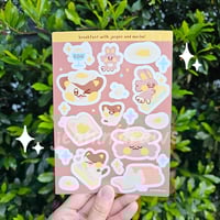 Image 2 of jasper & mocha food themed!✨ waterproof vinyl sticker sheet