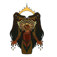 Image 1 of Adam & Eve GOLD FOIL Sticker