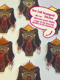 Image 2 of Adam & Eve GOLD FOIL Sticker