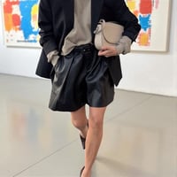 Image 1 of CHOOSY- FAUX LEATHER SHORTS 