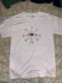 Image 1 of White Olivia O. Heart T-Shirt