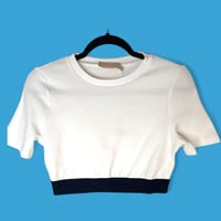 CHOOSY- White Cotton Cropped Shirt 