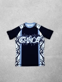 Image 1 of CHAOS TRIBAL BLACK RASHGUARD