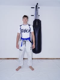 Image 3 of CHAOS TRIBAL WHITE RASHGUARD