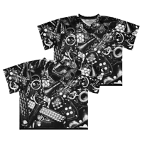 Image 2 of All over Leather Print Boxy Football Jersey 