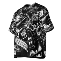 Image 3 of All over Leather Print Boxy Football Jersey 