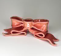 Image 2 of Bow Crush Candleholder - Glossy Pink