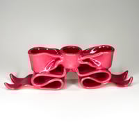 Image 1 of Bow (Crush) Candleholder ~ Texas Rose 