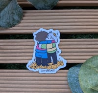 Image 1 of UT Frisk and Asriel Sticker
