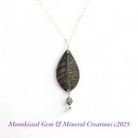 Sage Resist Fine Silver Pendant
